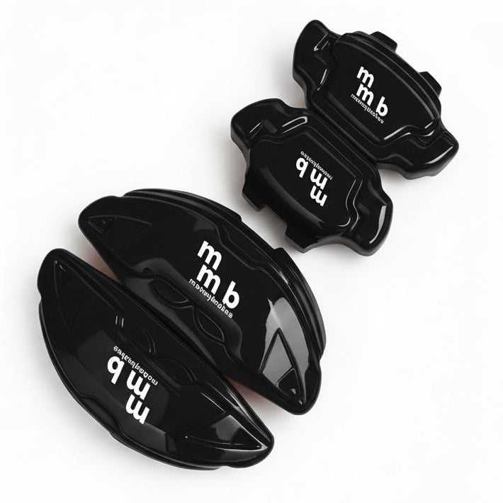 Виготовлені на замовлення чорні кастомні накладки на гальмівні супорти для будь-якого автомобіля, комплект з 4 штук