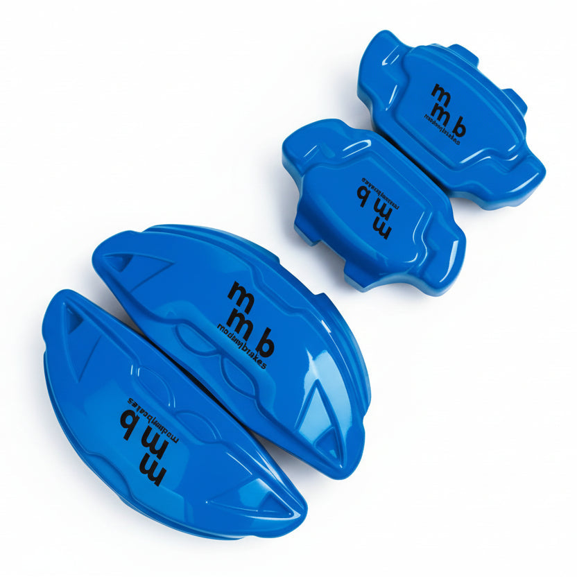 Виготовлені на замовлення сині кастомні накладки на гальмівні супорти для будь-якого автомобіля, комплект із 4 штук