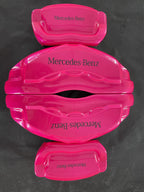 Рожеві кастомні чохли на гальмівні супорти Mercedes Benz, комплект 4 шт.