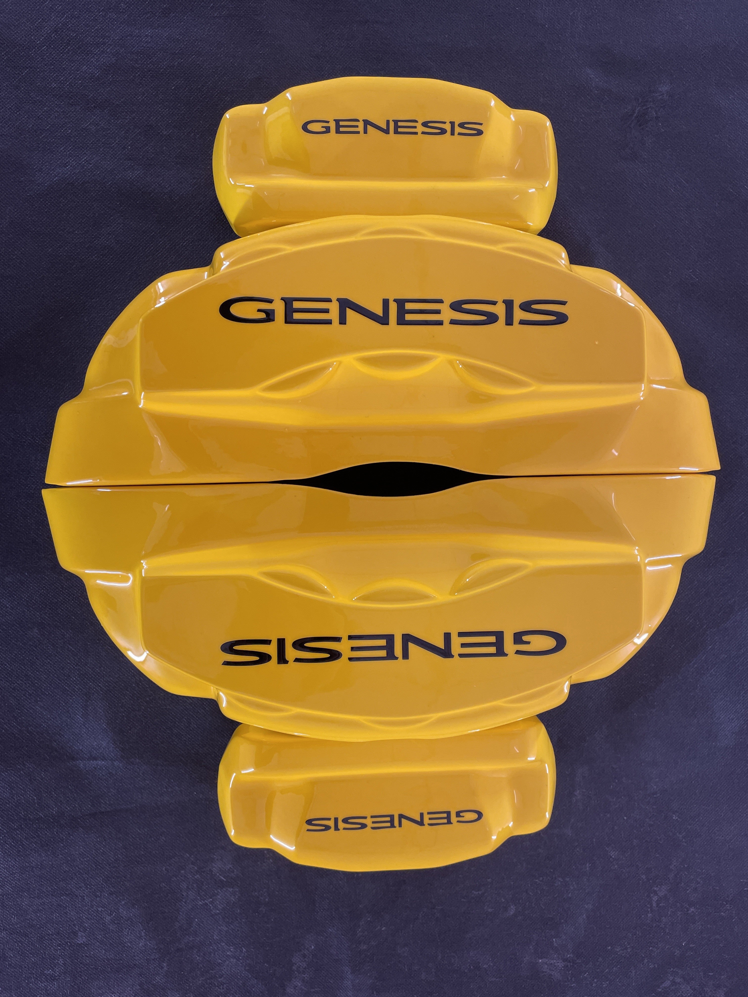 Жовті нестандартні кришки супортів Genesis, комплект із 4 шт.