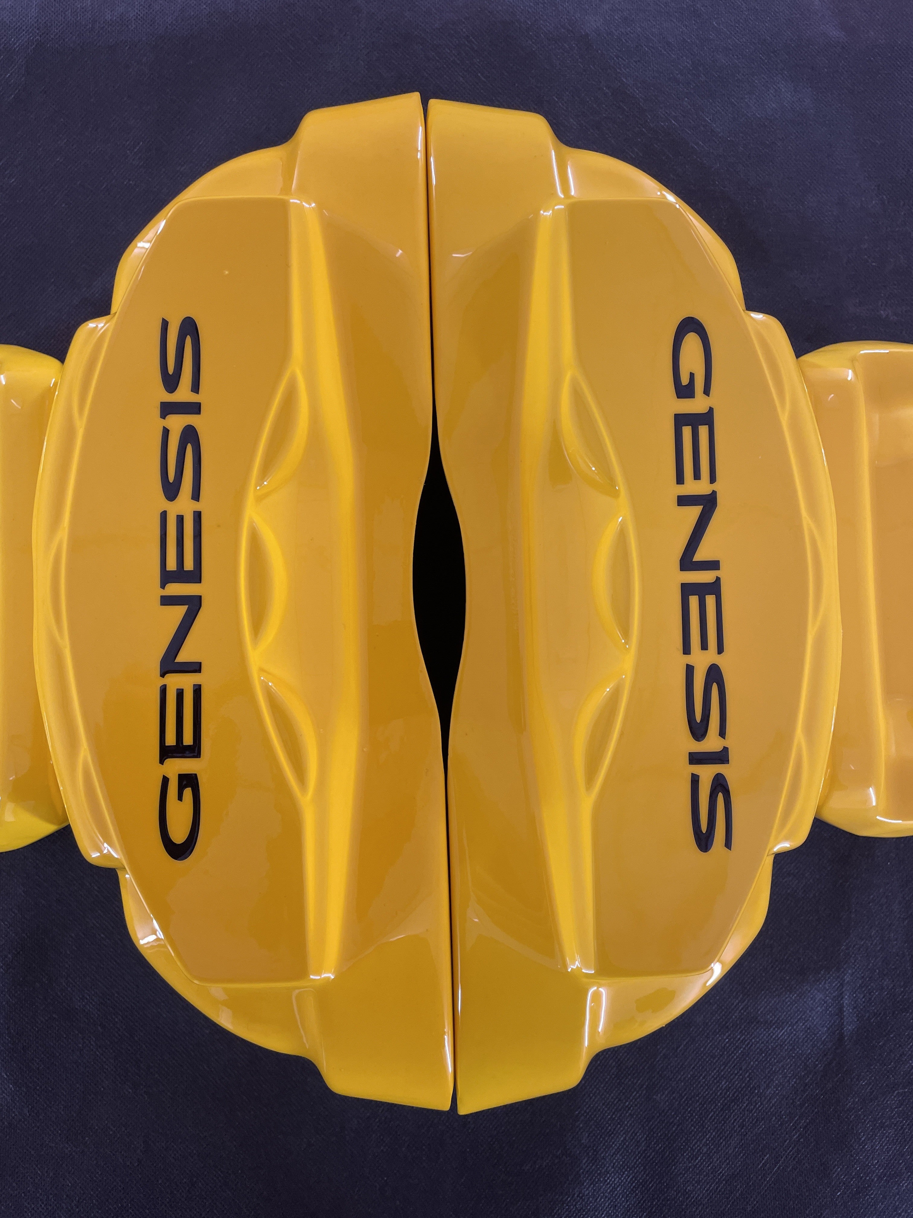 Жовті нестандартні кришки супортів Genesis, комплект із 4 шт.