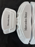 Білі кастомні накладки на гальмівні супорти Mercedes Benz, комплект із 4 шт.