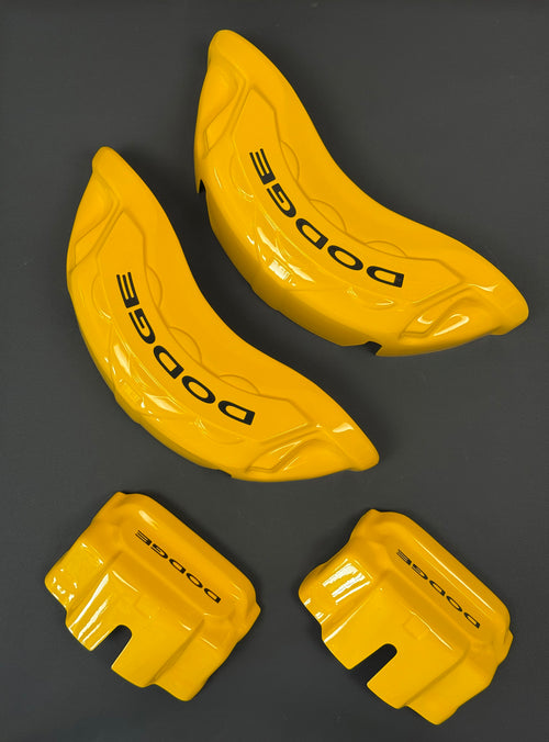 Чохли на супорти (каліпери) для Dodge Challenger/Charger 2015-2023, жовті, комплект із 4 штук