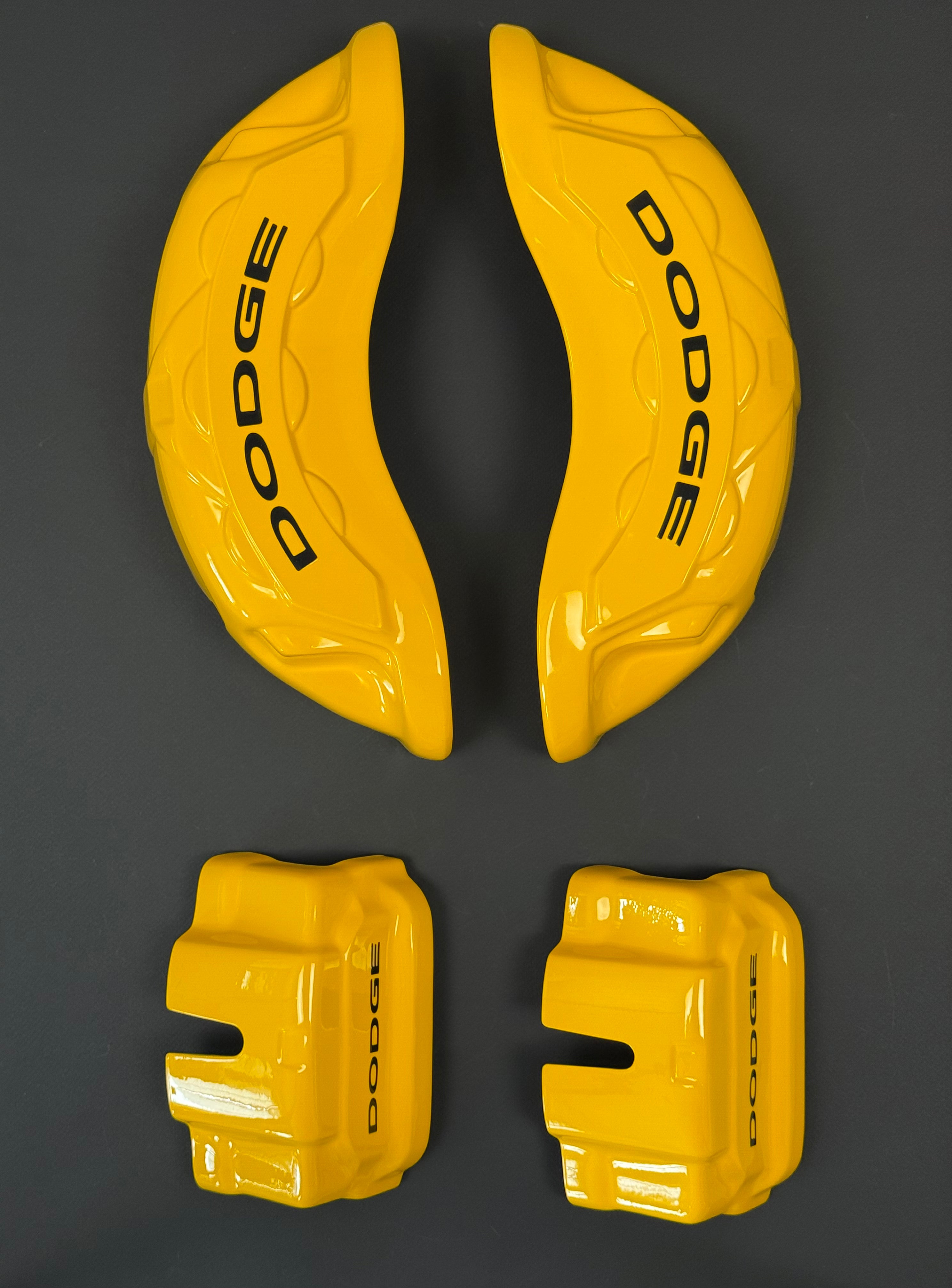 Чохли на супорти (каліпери) для Dodge Challenger/Charger 2015-2023, жовті, комплект із 4 штук