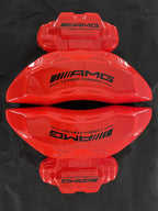 Червоні кастомні чохли для гальмівних супортів Mercedes Benz AMG, комплект із 4 шт.