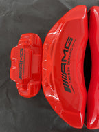 Червоні кастомні чохли для гальмівних супортів Mercedes Benz AMG, комплект із 4 шт.