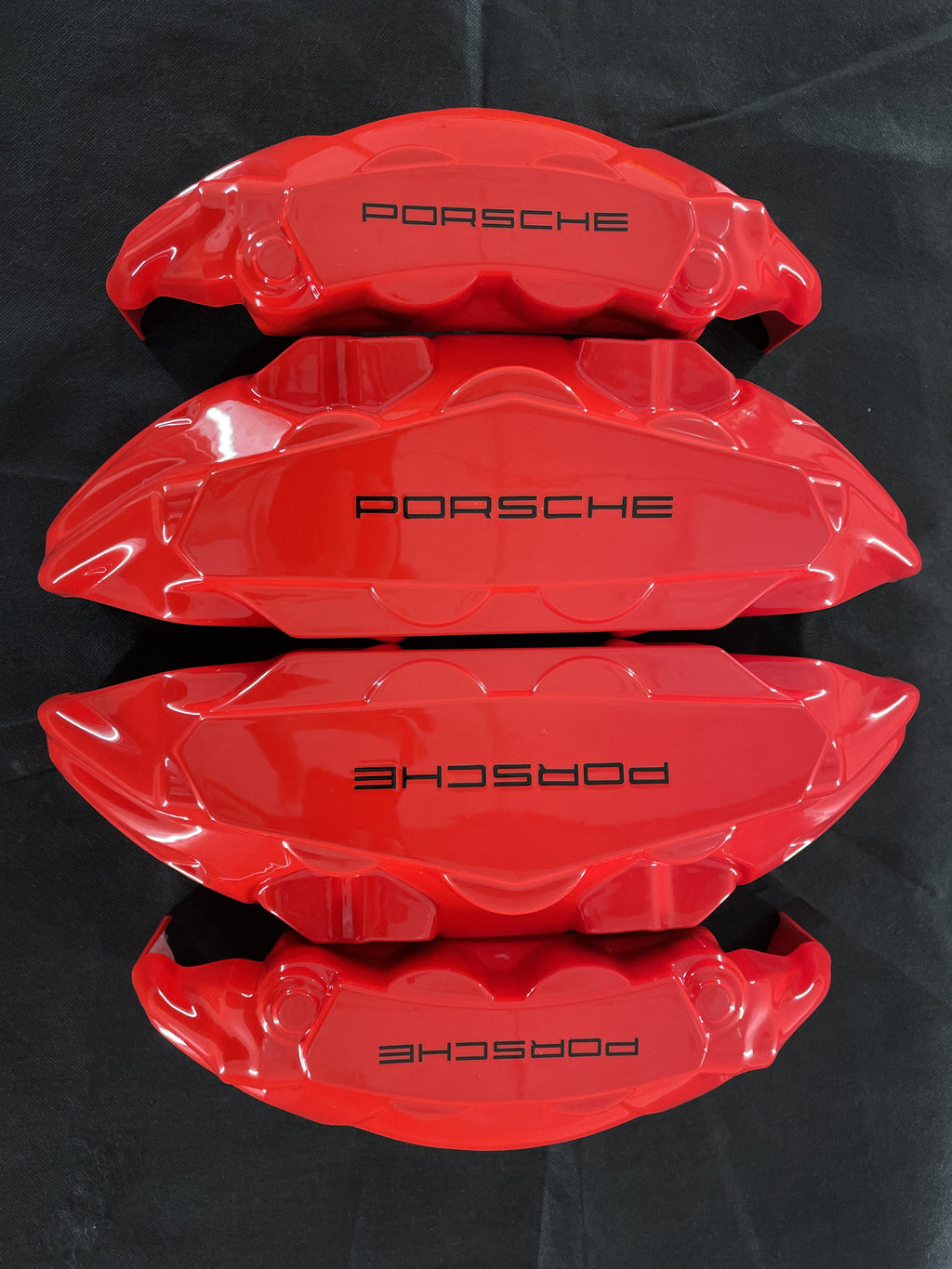 Porsche 911 червоні нестандартні накладки на гальмівні супорти, комплект із 4 шт.