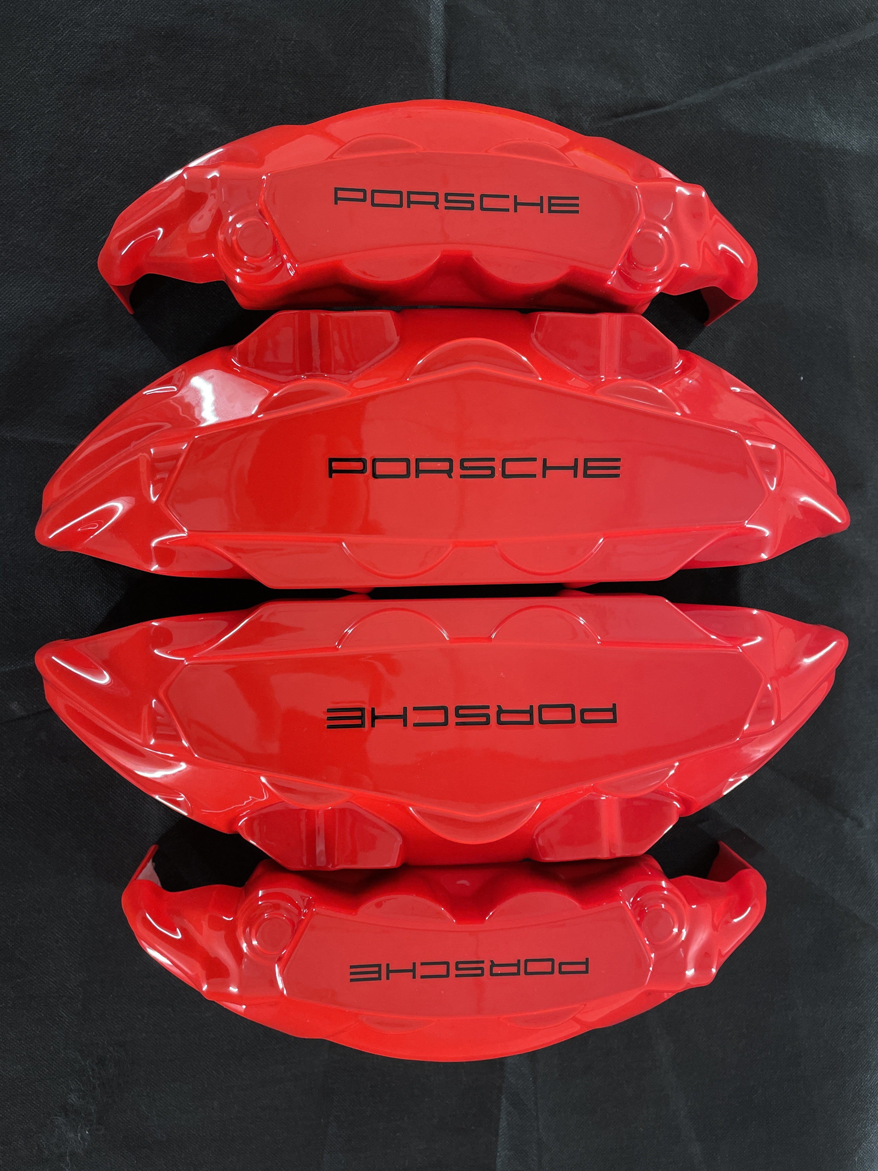 Porsche 911 червоні нестандартні накладки на гальмівні супорти, комплект із 4 шт.