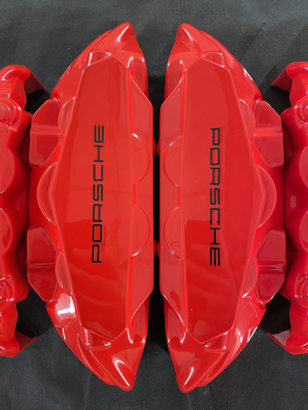 Porsche 911 червоні нестандартні накладки на гальмівні супорти, комплект із 4 шт.
