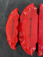 Porsche 911 червоні нестандартні накладки на гальмівні супорти, комплект із 4 шт.