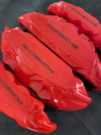 Porsche 911 червоні нестандартні накладки на гальмівні супорти, комплект із 4 шт.