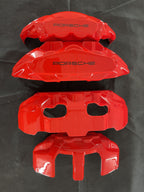 Porsche 911 червоні нестандартні накладки на гальмівні супорти, комплект із 4 шт.