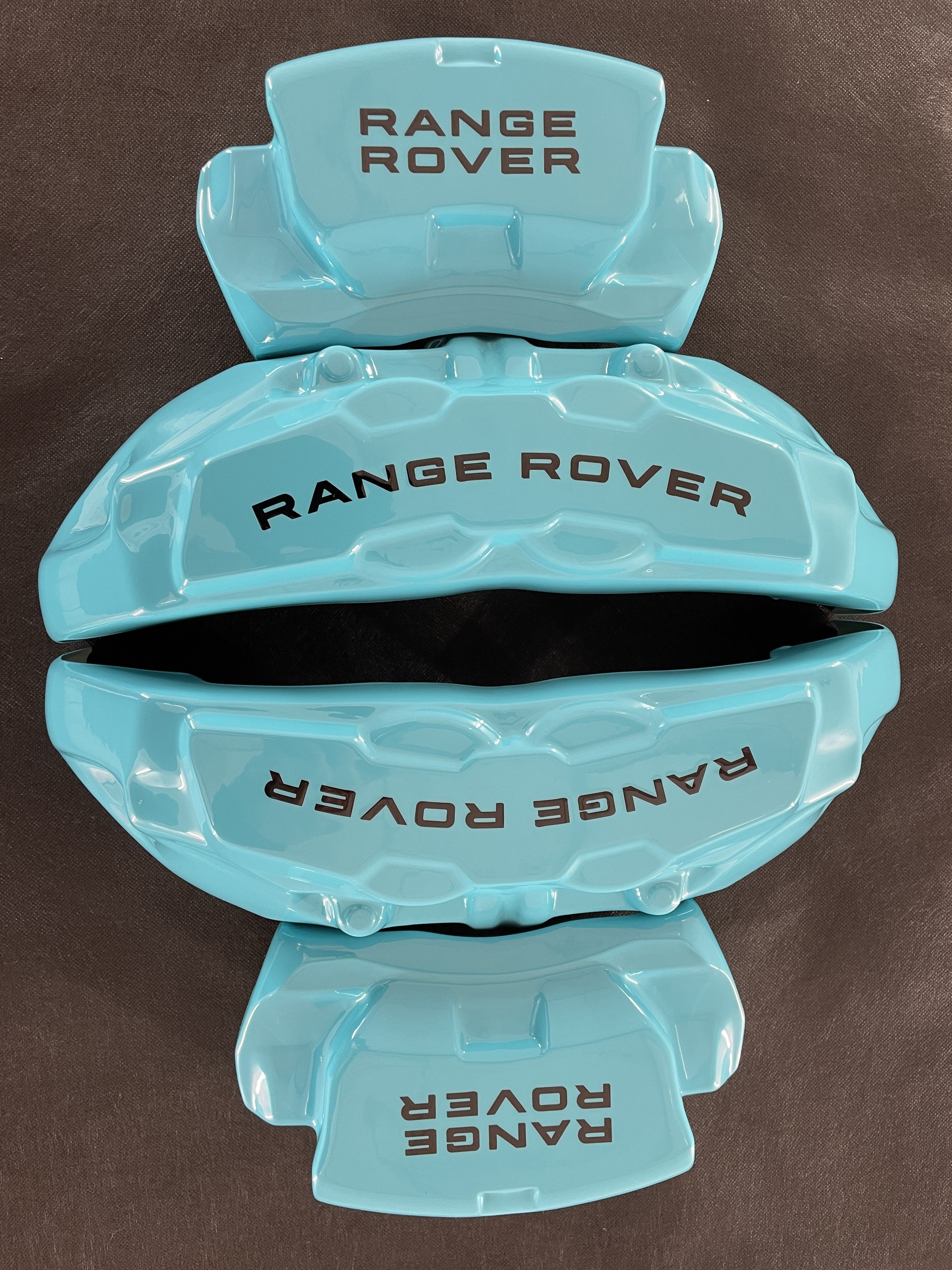 Накладки на супорти Land Rover Range Rover Sport 2023+ бірюзові на замовлення, комплект 4 шт.