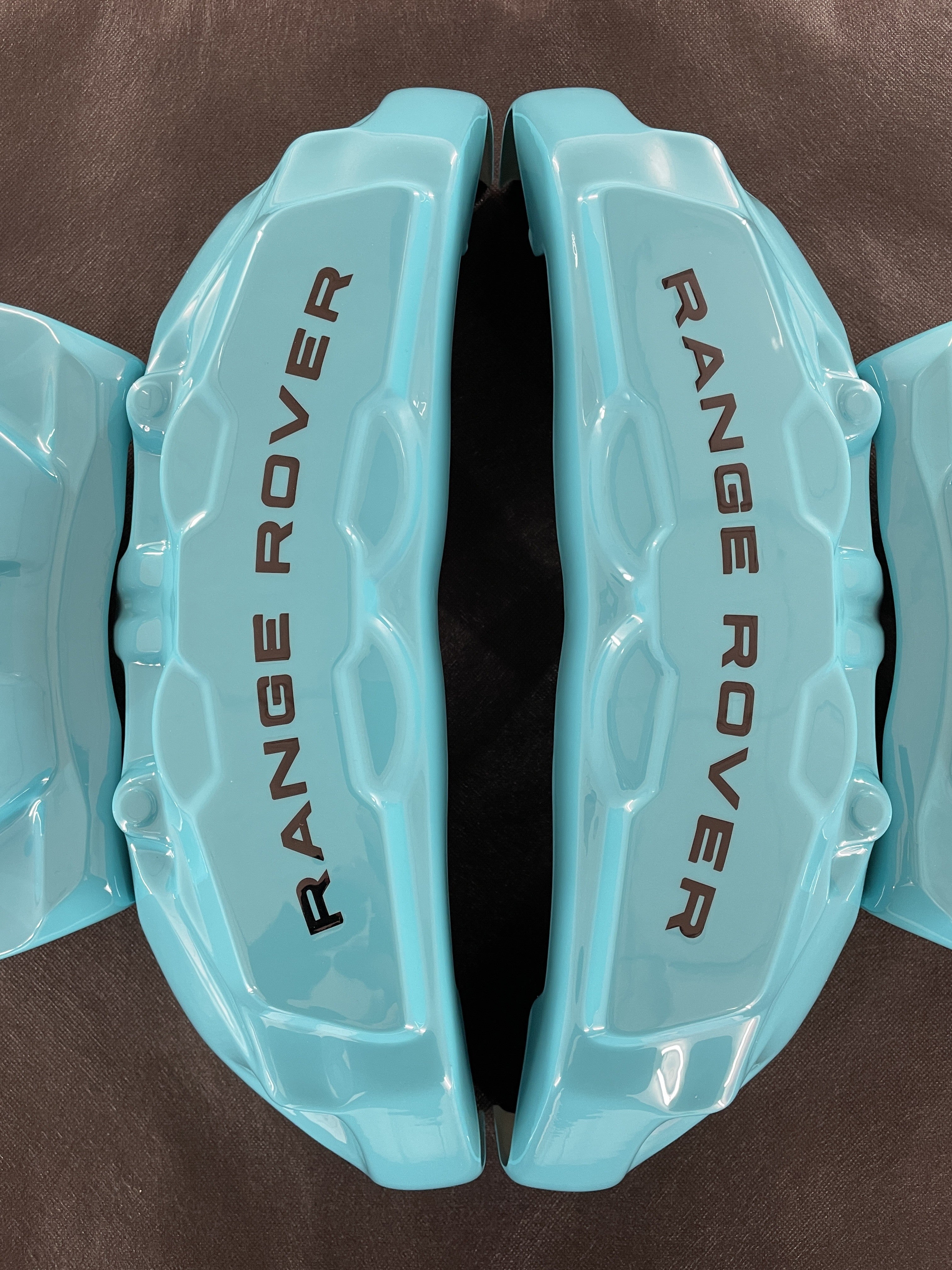 Накладки на супорти Land Rover Range Rover Sport 2023+ бірюзові на замовлення, комплект 4 шт.