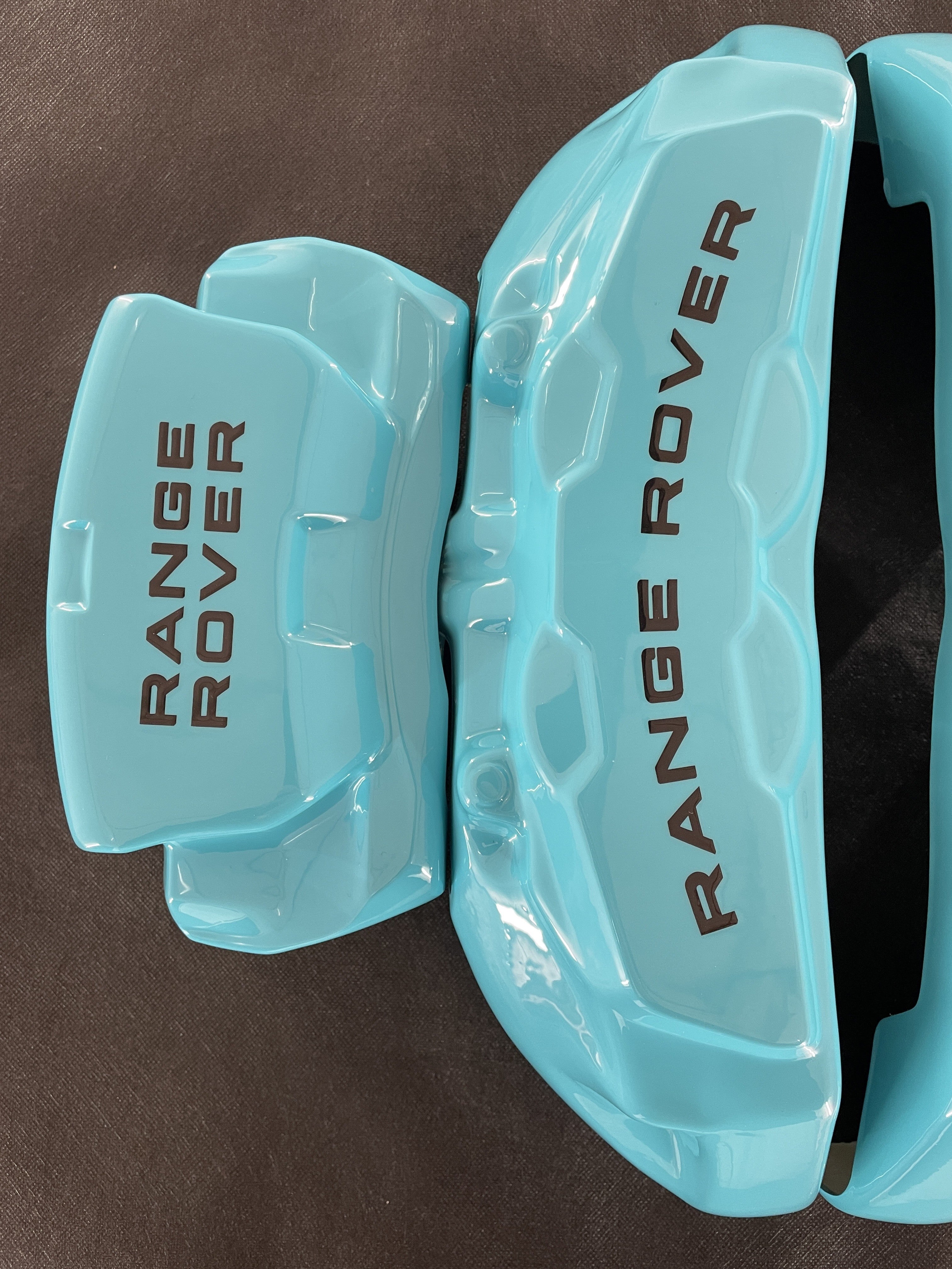 Накладки на супорти Land Rover Range Rover Sport 2023+ бірюзові на замовлення, комплект 4 шт.
