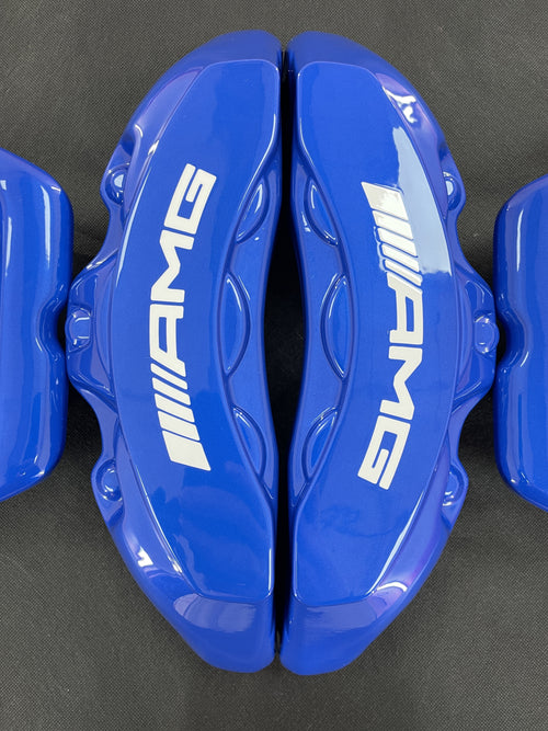 Blue custom brake caliper covers for Mercedes Benz GT 53, 43, set of 4