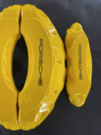 Жовті нестандартні накладки на гальмівні супорти Porsche, комплект з 4 шт.