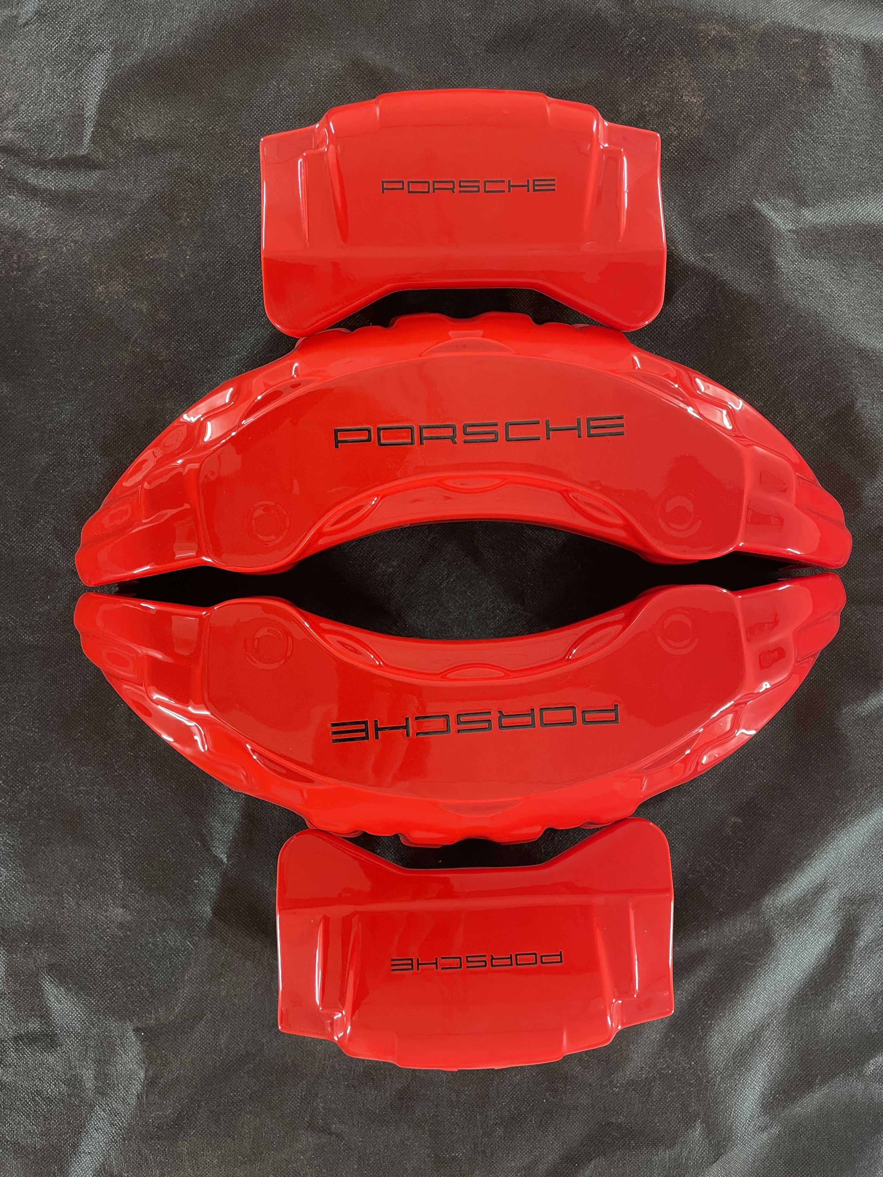 Комплект із 4 червоних декоративних накладок на супорти Porsche