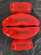 Red custom brake caliper covers for Genesis GV70 GV80, set of 4