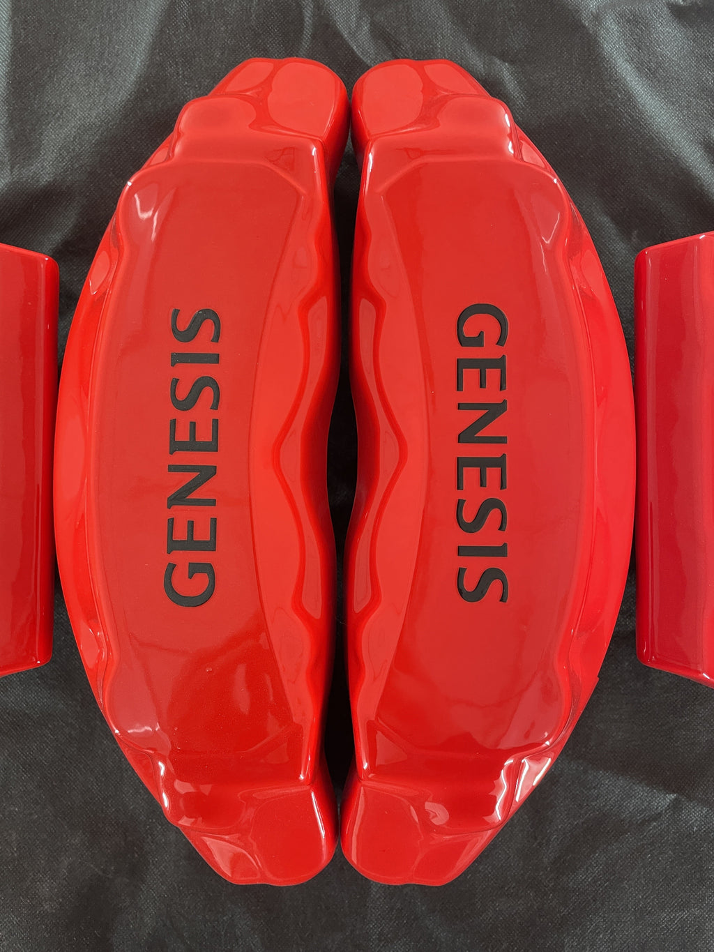 Red custom brake caliper covers for Genesis GV70 GV80, set of 4