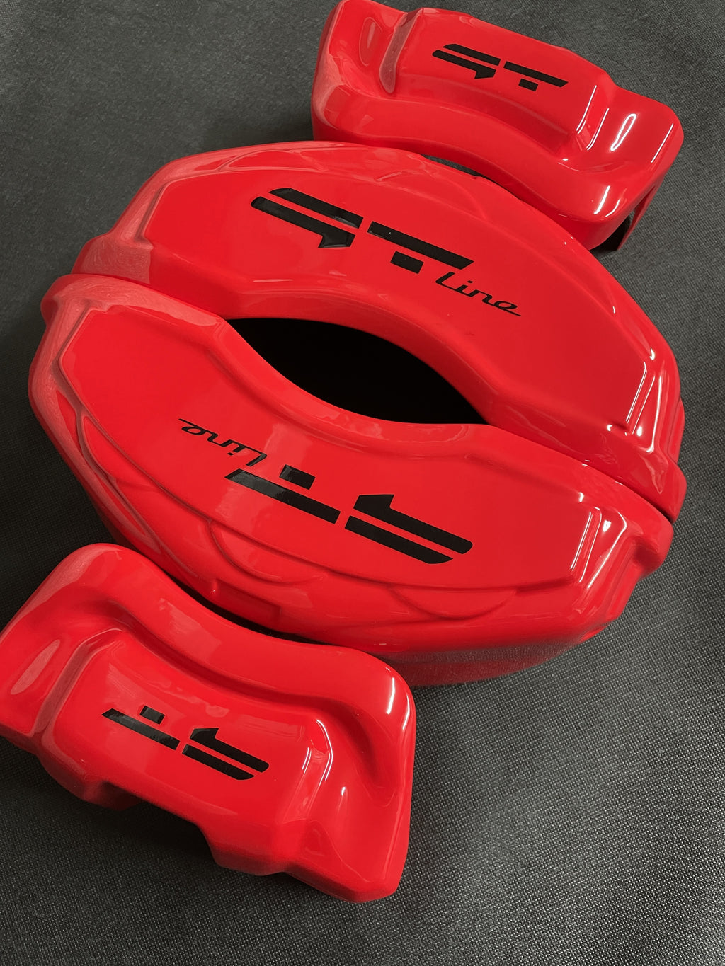 Kia Optima 2011-2016 червоні кастомні накладки на гальмівні супорти, комплект з 4 шт.