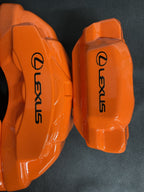 Помаранчеві кастомні спортивні накладки на супорти Lexus, комплект із 4 шт.