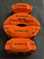 Помаранчеві кастомні спортивні накладки на супорти Lexus, комплект із 4 шт.