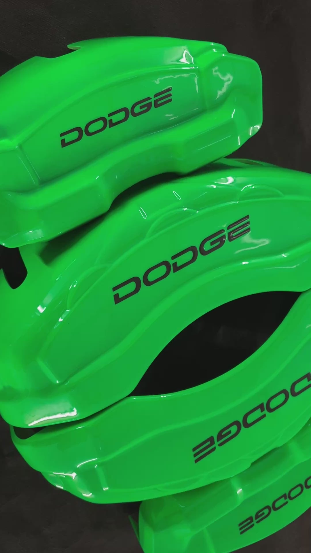 Dodge RAM 1500 зелені кастомні накладки на супорти, комплект із 4 шт.